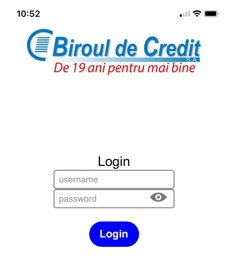 Cum se face aplicația Biroul de Credit, CredIT?