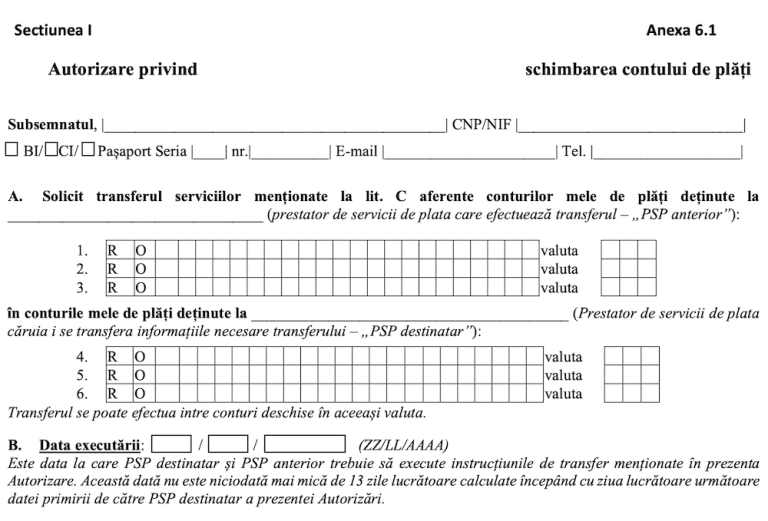 Cum pot să mă mut la altă bancă?