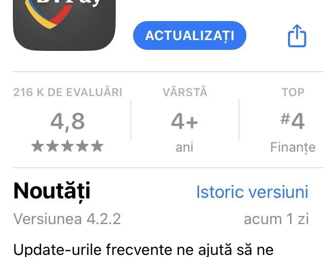 bt pay actualizare