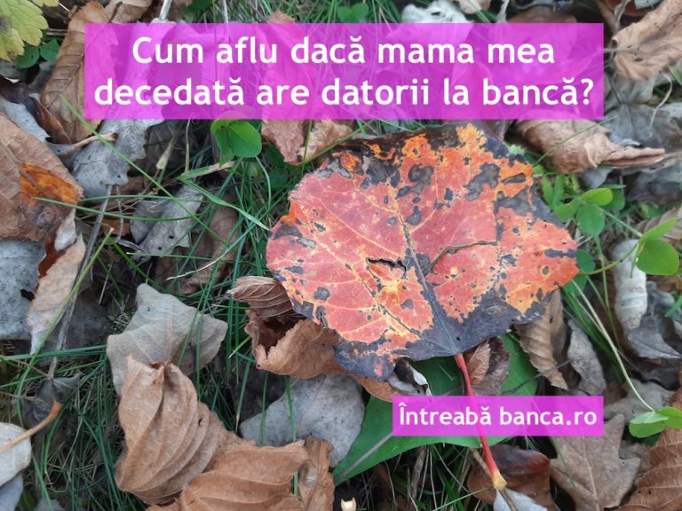 Cum aflu dacă mama mea decedată are datorii la bancă?