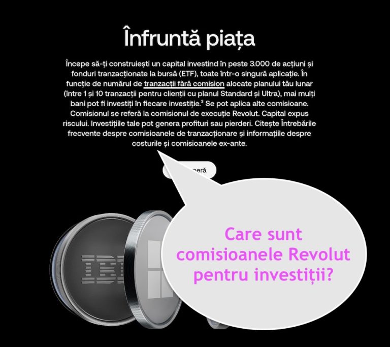 Care sunt comisioanele Revolut pentru investiții?