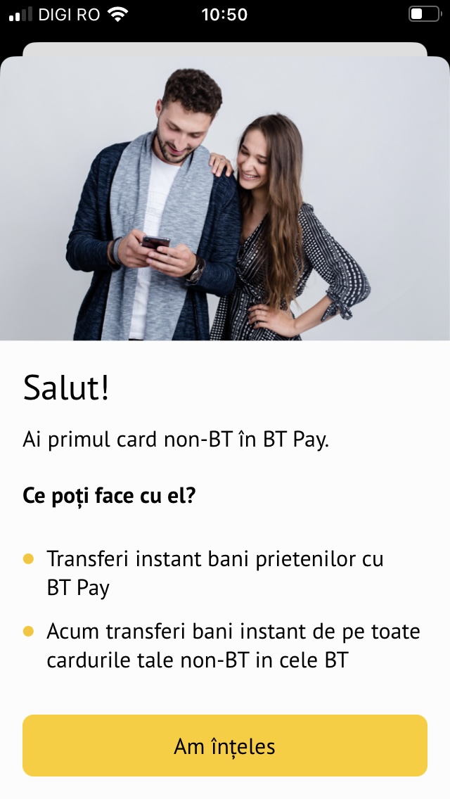 Cum adaug în BT Pay un card emis de altă bancă?