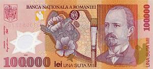 bancnota 100.000 lei nicolae grigorescu